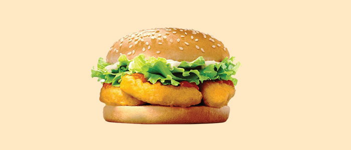 Chicken Tikka Burger  With Chips 