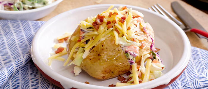 Baked Potatoes With Coleslaw 