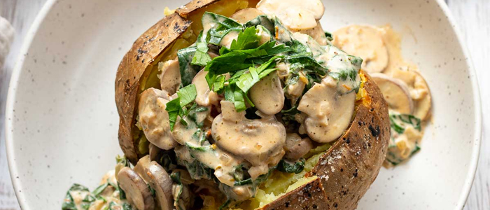 Baked Potatoes With Mushroom 