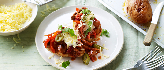 Baked Potatoes With Spicy Mince 