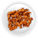 Portion Of Crunchy Hot & Spicy Chicken Breast Strips 