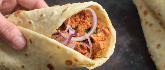 Single Chicken Pakora Wrap 